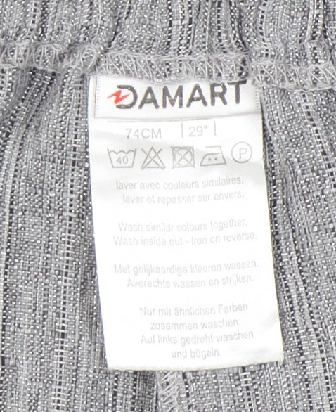 Damart Women’s Grey Straight Leg Trousers UK 20 Elastic Waist 29in