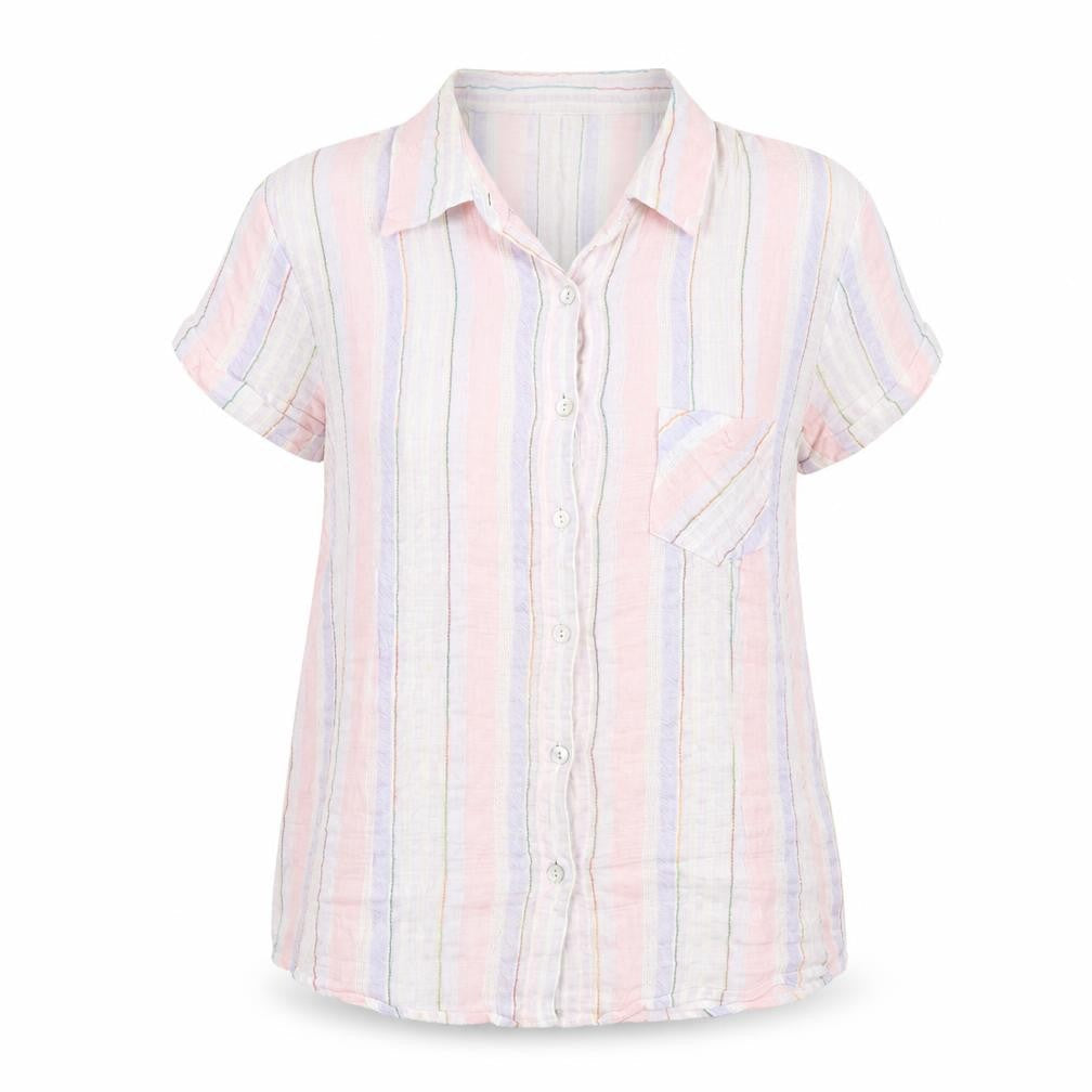 Phase Eight Women’s Multicoloured Stripe Button-Up Shirt Size 16