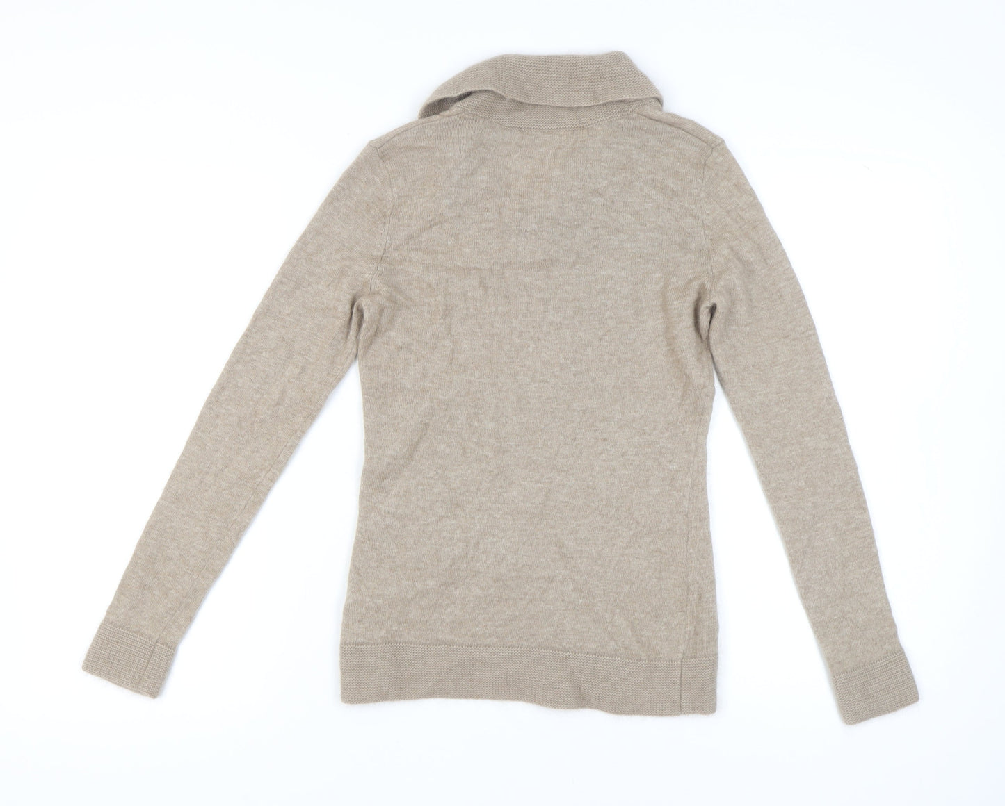 Fenn Wright Manson Women Beige Wool Angora Cowl Neck Jumper S
