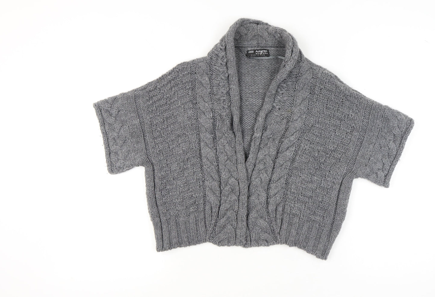 Marks & Spencer Women’s Grey Cable-Knit Cardigan UK 12-14