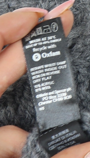 Marks & Spencer Women’s Grey Cable-Knit Cardigan UK 12-14
