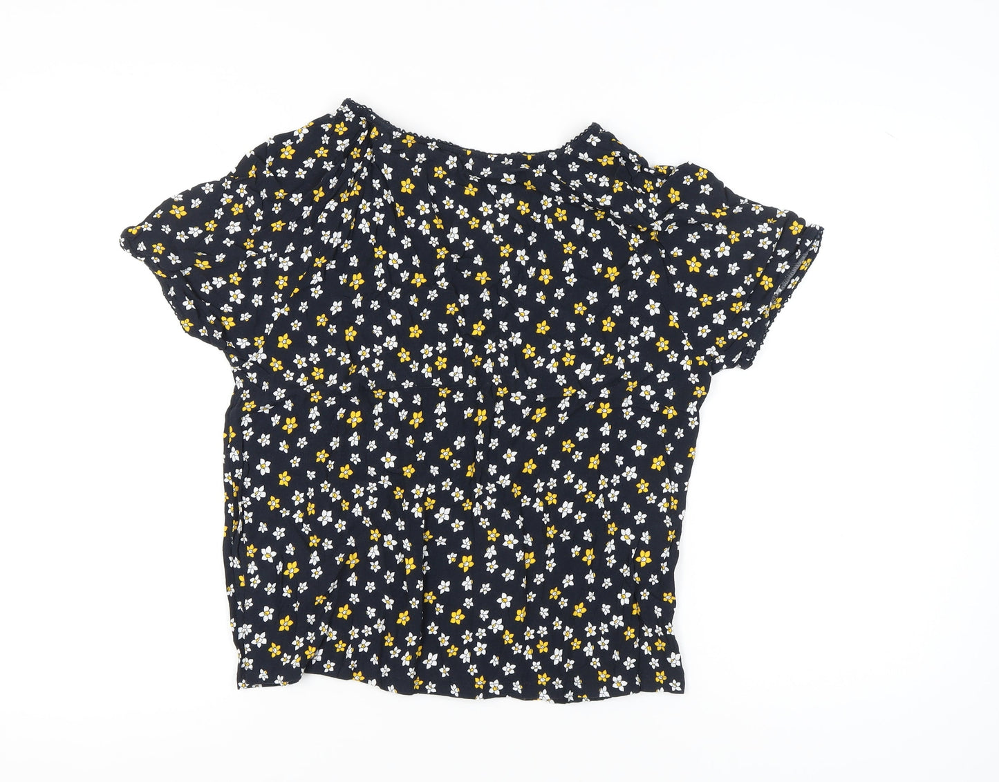 Hush Women's Multicoloured Floral Viscose Blouse Size 14 V-Neck Tunic