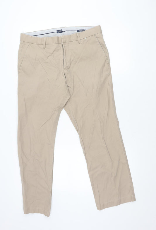 Gap Men's Beige Tailored Khakis Trousers Straight Leg 32x32