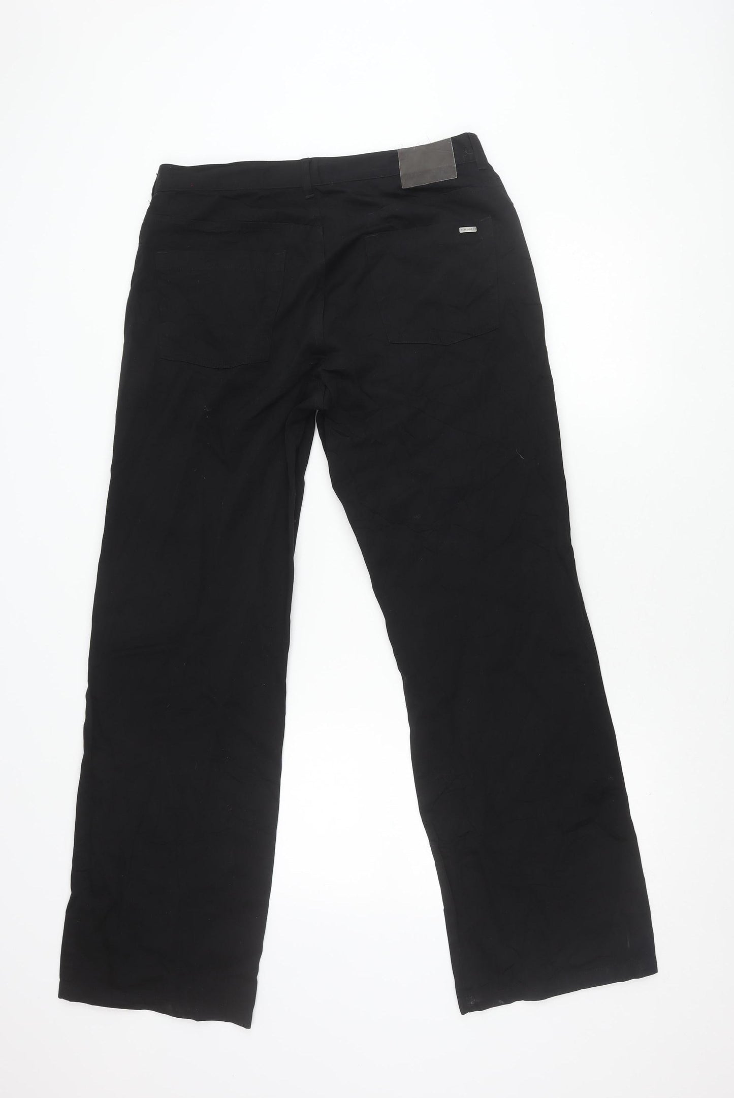 Ted Baker Women’s Black 16 Tall Chino Trousers 100% Cotton Straight Leg