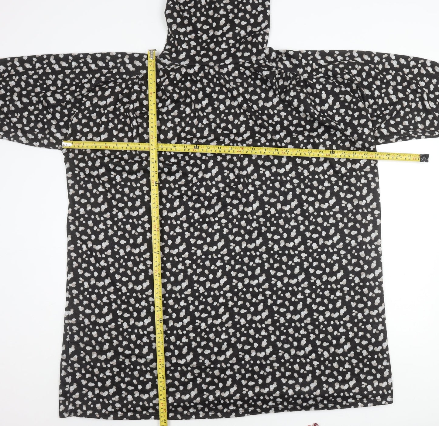 Principles Women’s Black Animal Print Roll Neck Shift Dress Size 18