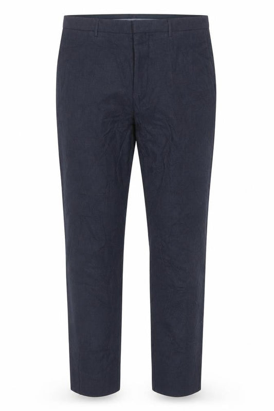 Hugo Boss Men's Blue Check Wool Blend Dress Trousers L 36W 32L