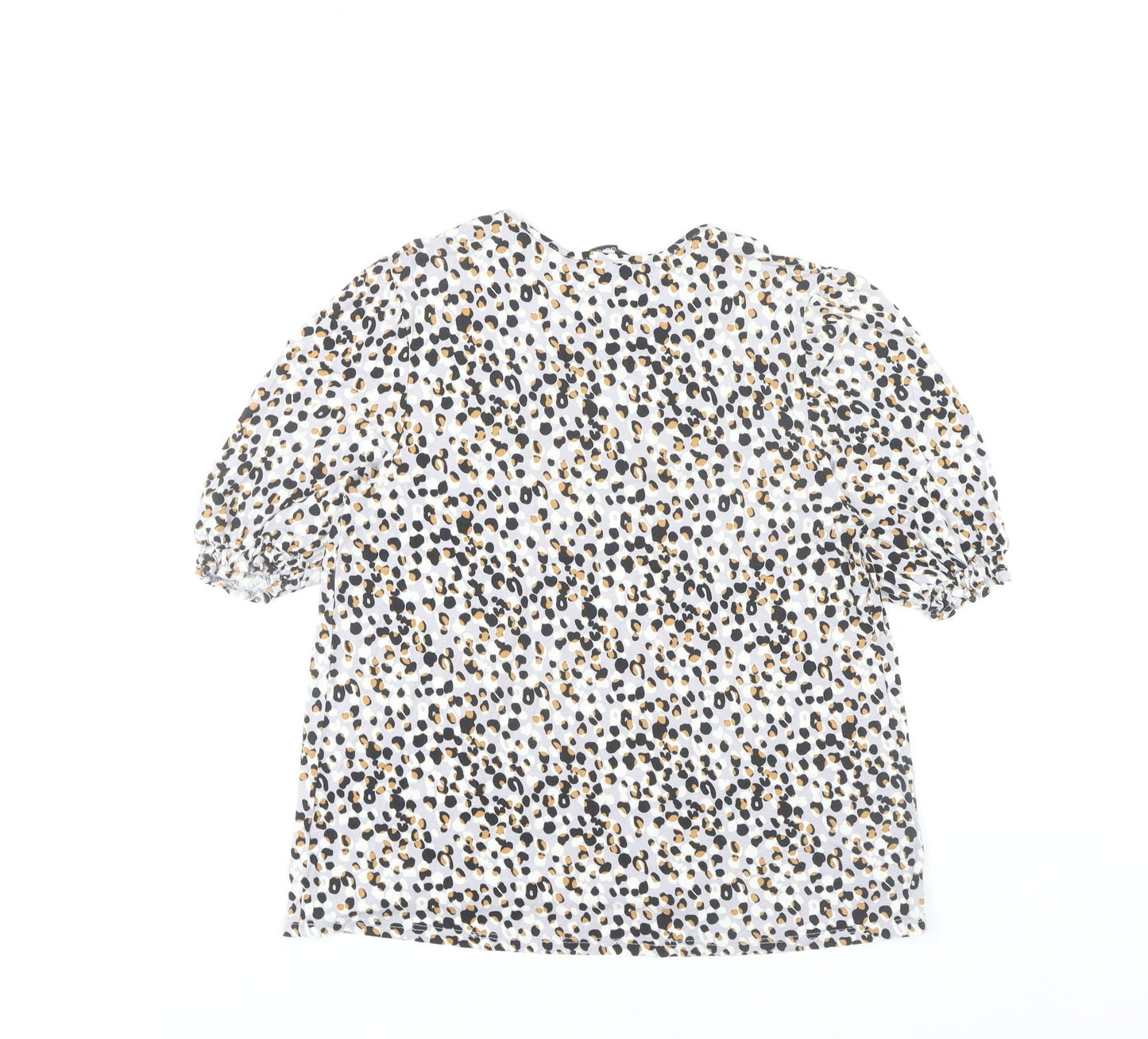Next Women’s Multicolour Animal Print Puff Sleeve Tunic Blouse UK 12
