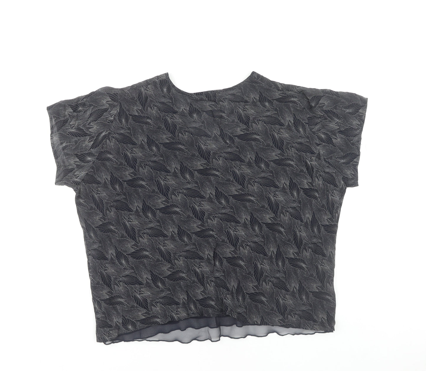 Marks and Spencer Women’s Black Viscose V-Neck Blouse Size 20 Vintage