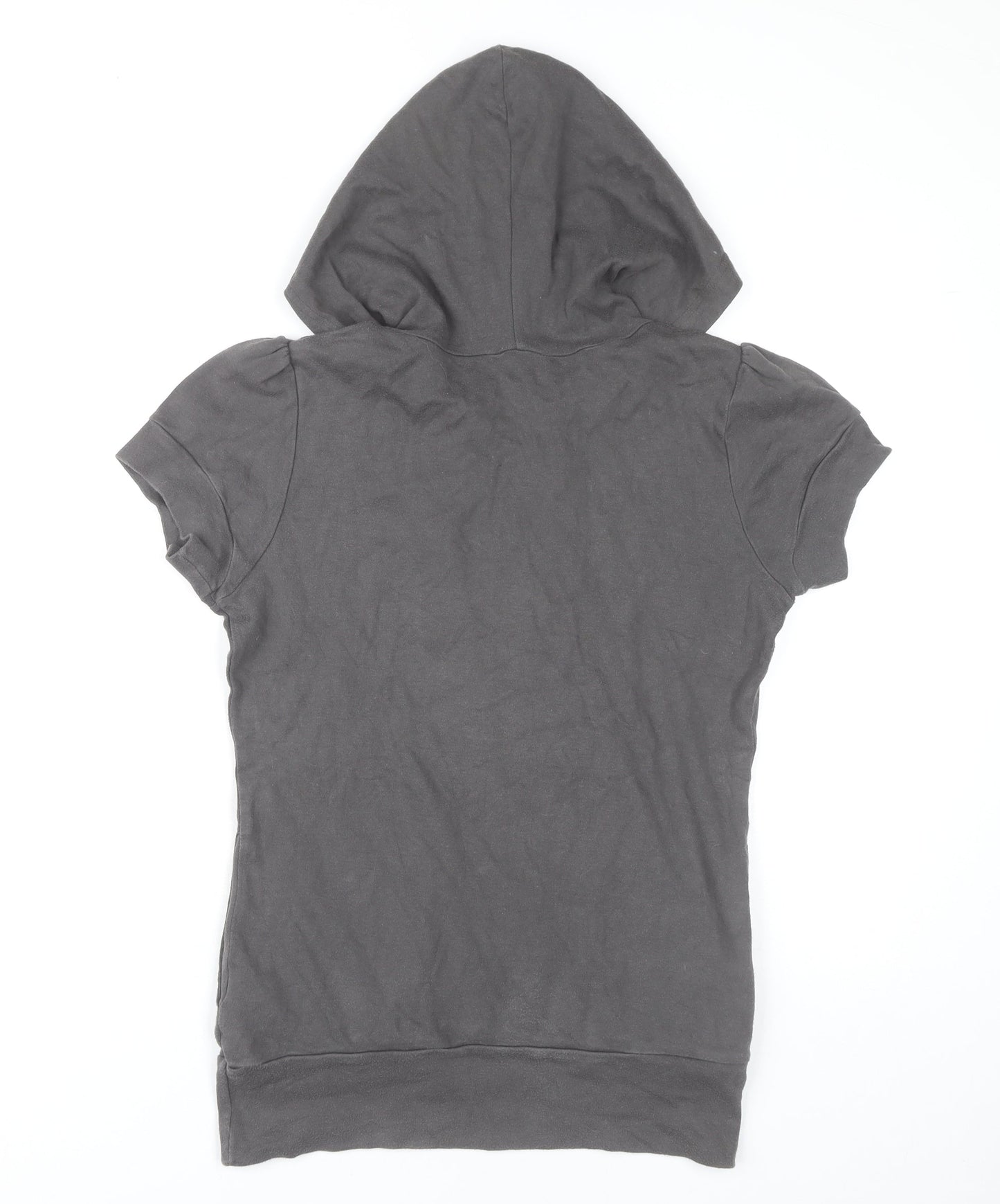 Maven Little Miss Women’s Grey Hoodie UK 10 Short Sleeve Hooded Pullover