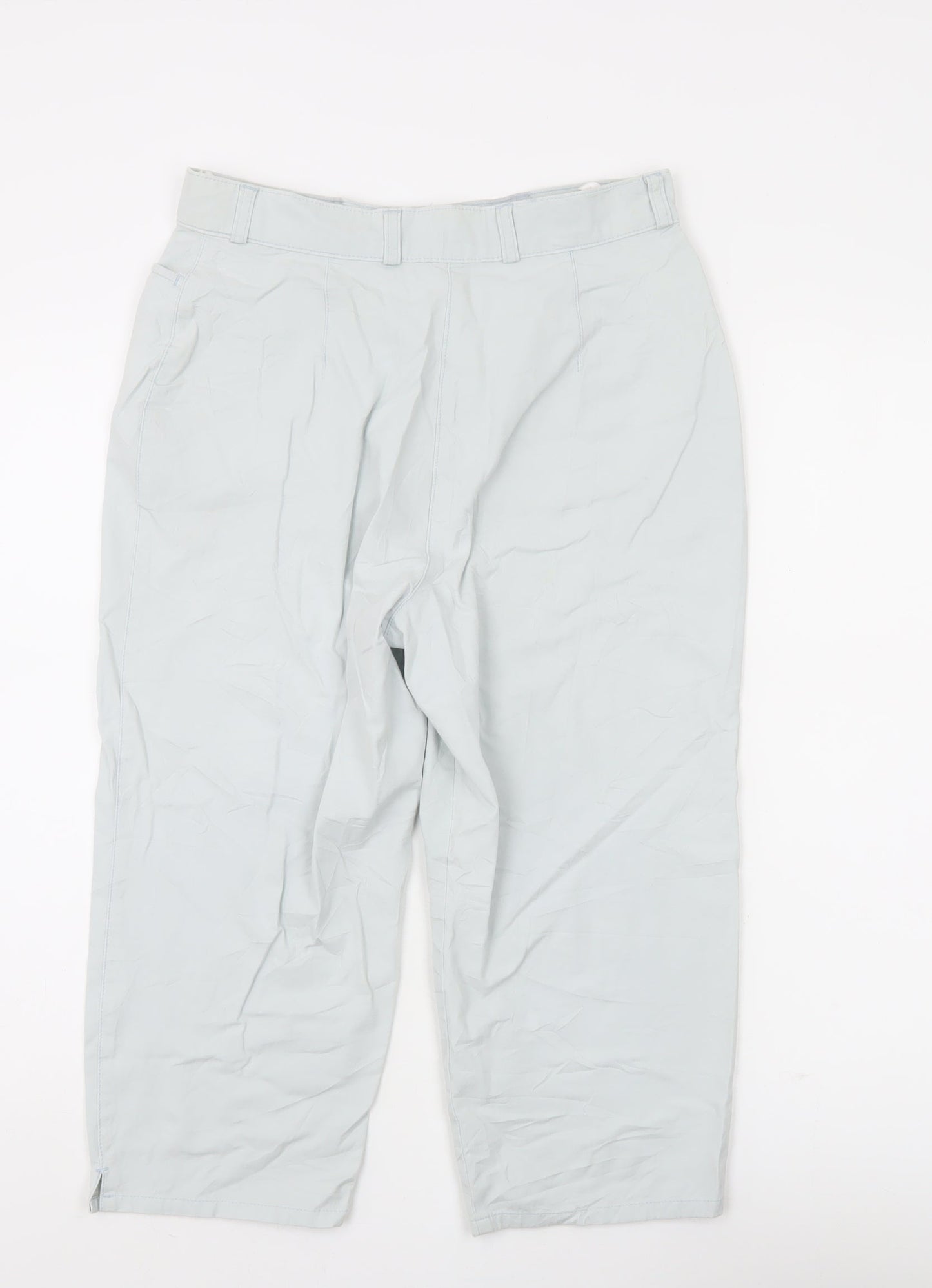 Zaffiri Women’s Grey Capri Trousers Size 14 Cotton Blend
