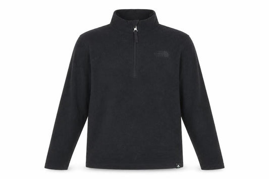 The North Face Boys Black L Pullover Fleece Sweatshirt 1/4 Zip Outdoor