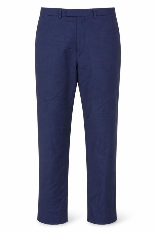 French Connection Men's Blue Slim Fit Dress Pants 30in Waist Wool Blend