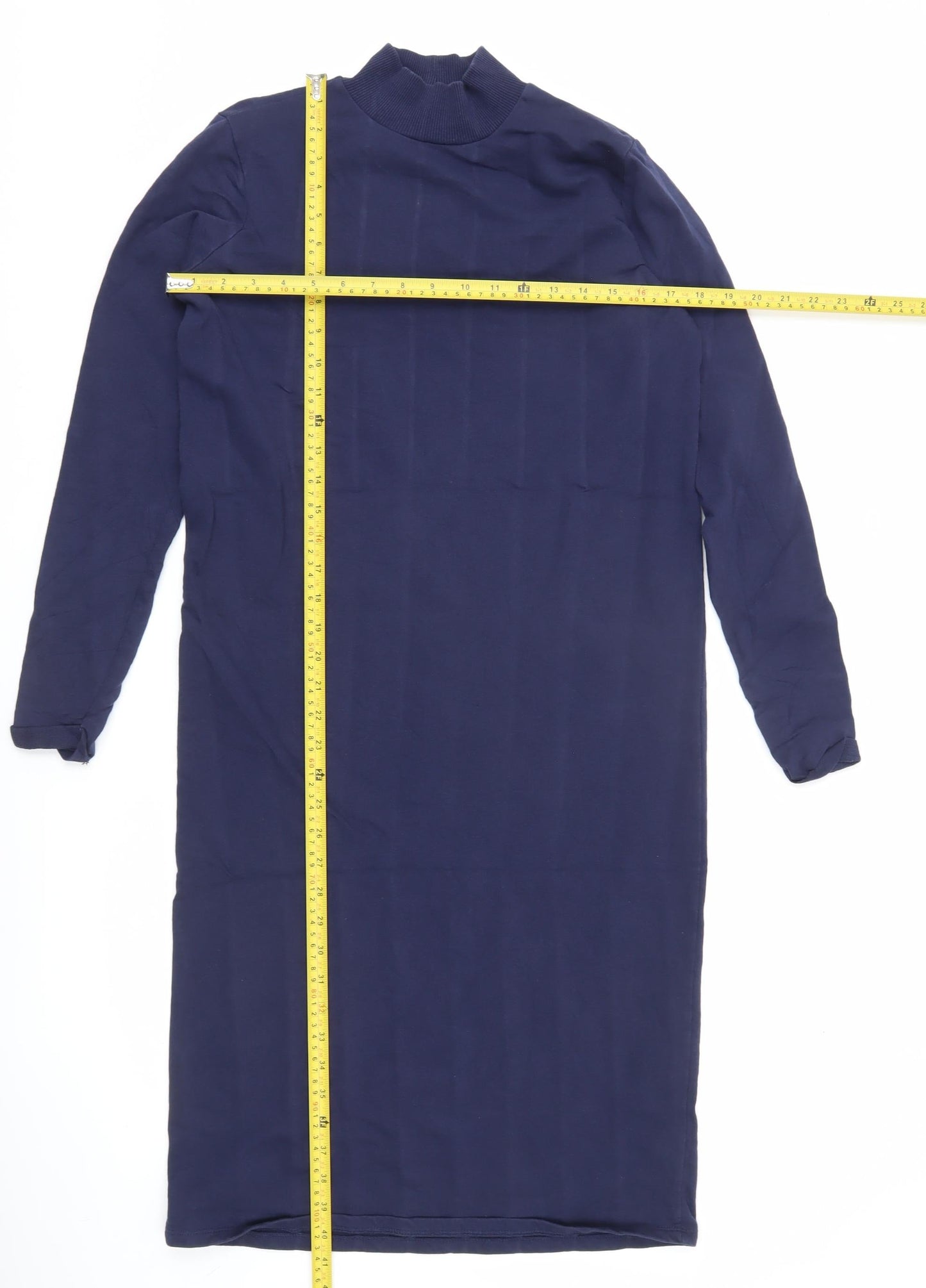 ASOS Women’s Blue Size 6 Bodycon Knit High Neck Long Sleeve Knee Length Dress