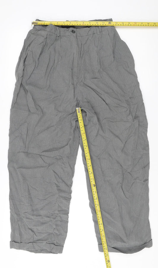 Anne Klein II Women's Grey High Rise Pleated Trousers Size 10