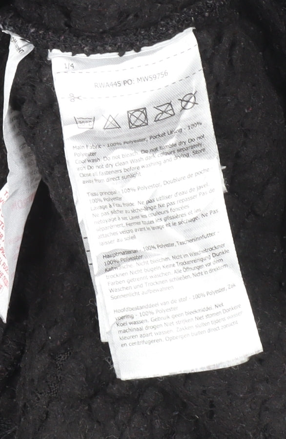 Regatta Women’s Black Fleece Mid-Length Jacket Size 14 Full Zip Outdoor