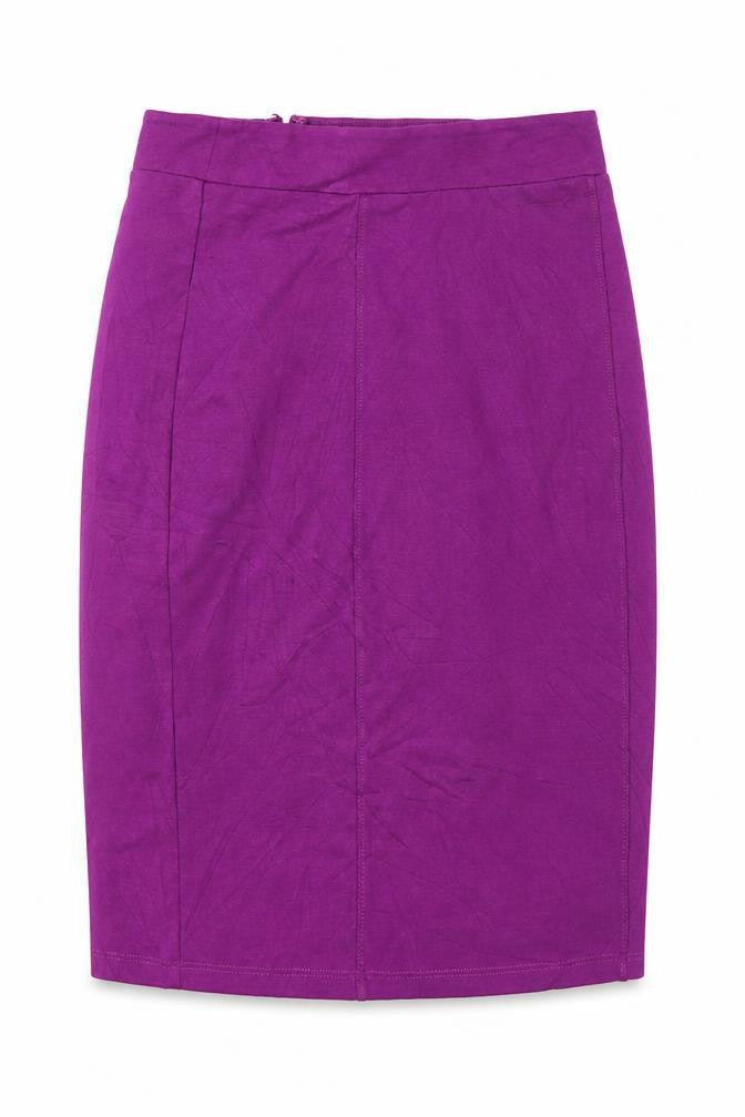 Monsoon Women’s Purple Knee Length Pencil Skirt Size 10 High Rise