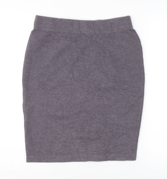 Joules Women’s Grey Knee Length Pencil Skirt Size 10 Stretch Jersey