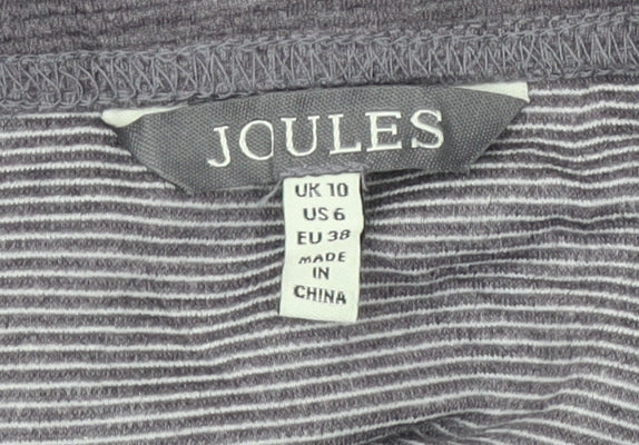 Joules Women’s Grey Knee Length Pencil Skirt Size 10 Stretch Jersey