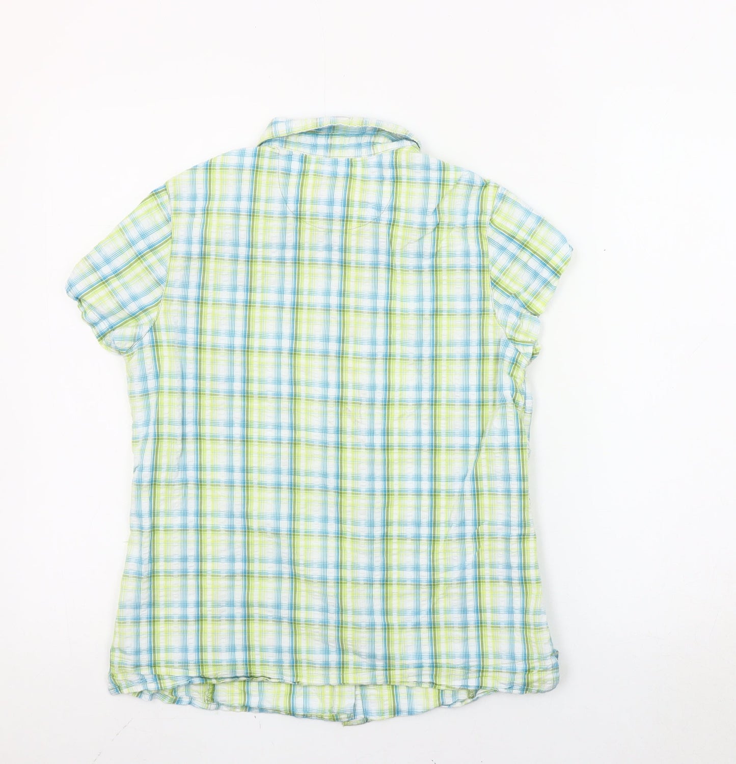 Regatta Women’s Multicoloured Plaid Short Sleeve Button-Up Shirt UK 12