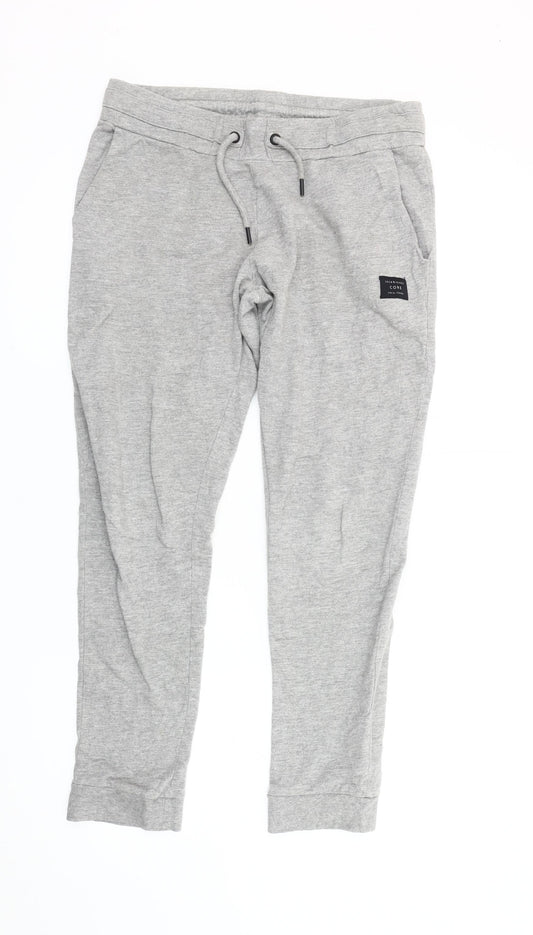 Jack & Jones Men’s Grey Joggers M Regular Fit Tapered Activewear