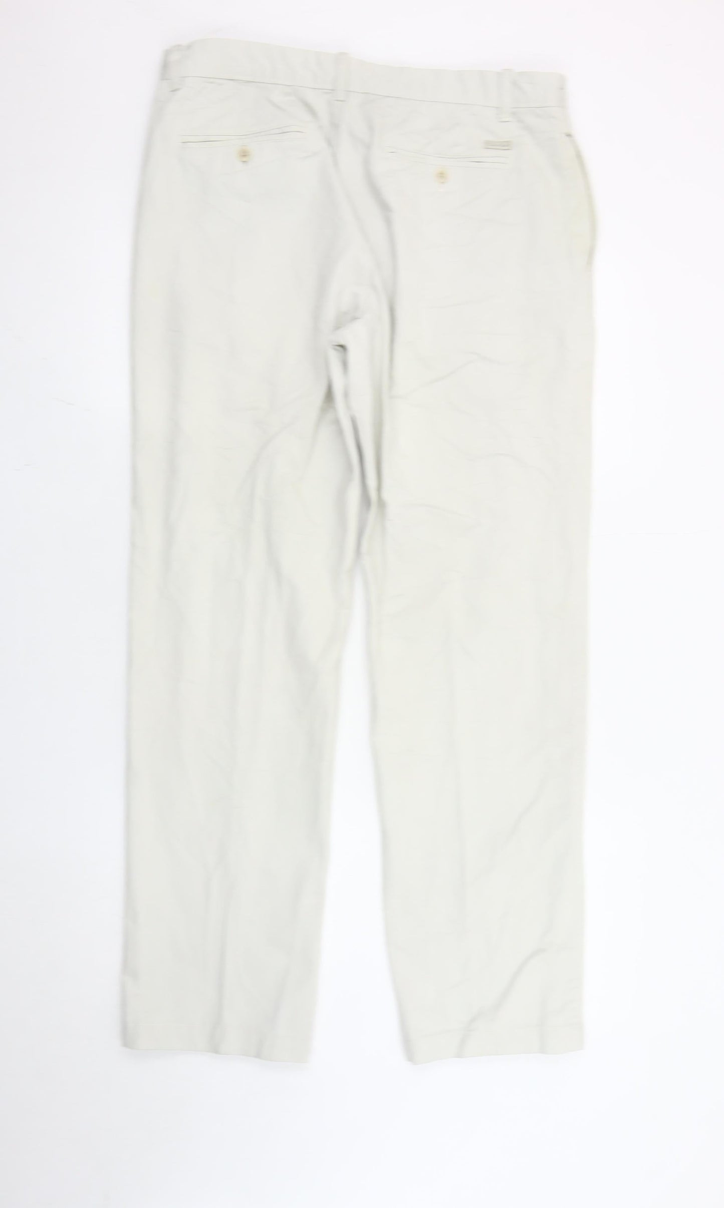 Calvin Klein Men’s Beige Chino Trousers 34x32 Regular Fit Straight Leg