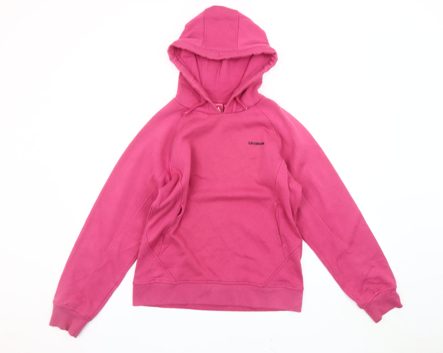 LA Gear Women's Pink Pullover Hoodie - Size 10 Regular Fit Fleece