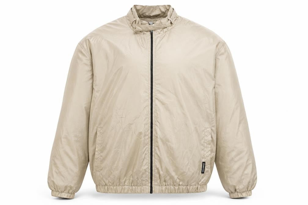 Members Only Men’s Beige 2XL Windbreaker Jacket Full Zip