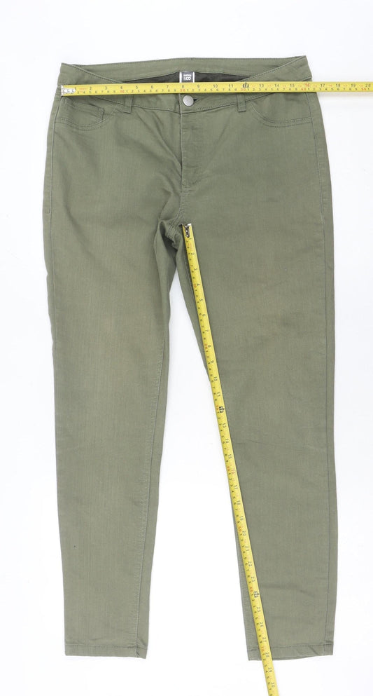Clothing & Co Women's Green Skinny Jeans Size 14 Slim Fit Stretch