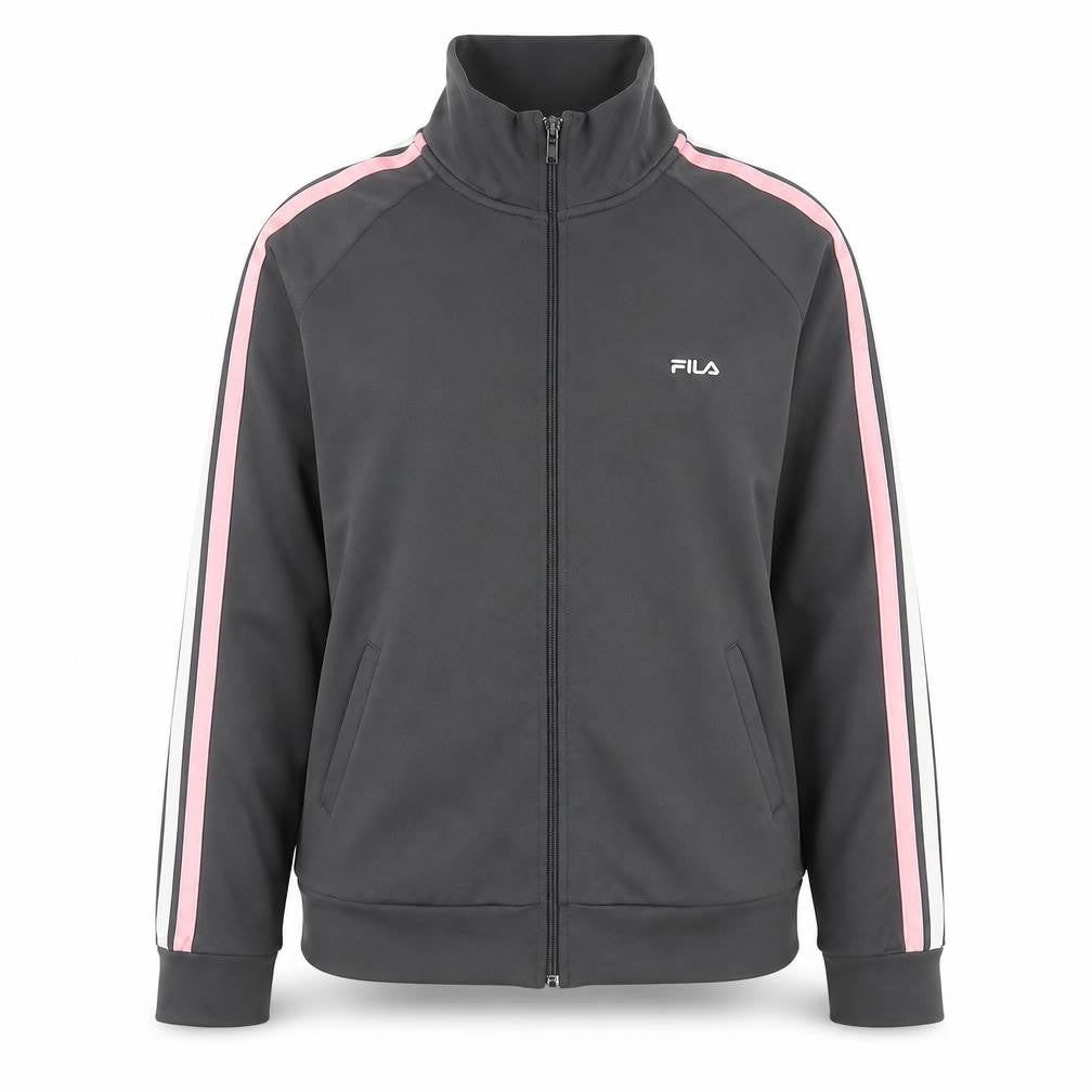 Womens UK L Regular FILA Black Full Zip Sweatshirt
