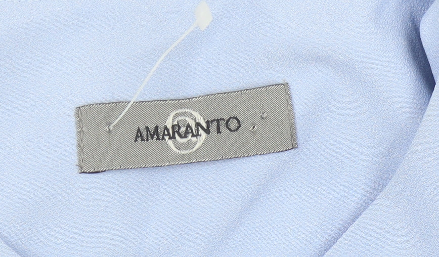 Amaranto Women's Blue Size 10 Single-Breasted Suit Jacket