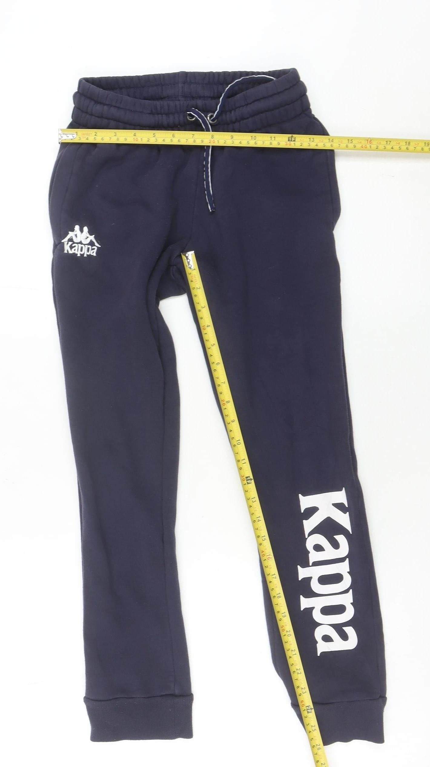 Kappa Men’s Blue XS Jogger Trousers Fleece Elastic Waist Logo Autumn/Winter