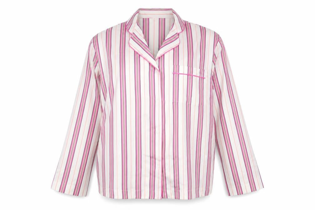 Marks and Spencer Womens Multicoloured Striped Pyjama Top Shirt Size 14