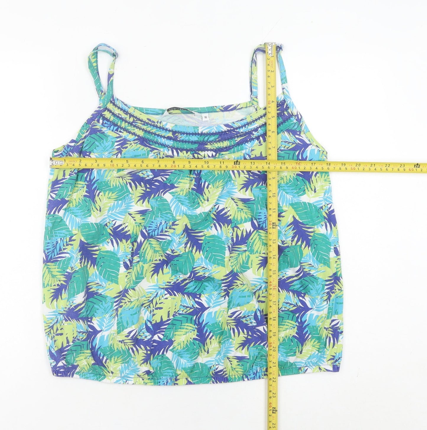 Debenhams Women’s Multicoloured Tropical Tank Top Size 16