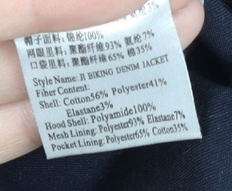 Jack & Jones Men's Blue M Cotton Blend Short Jacket Casual