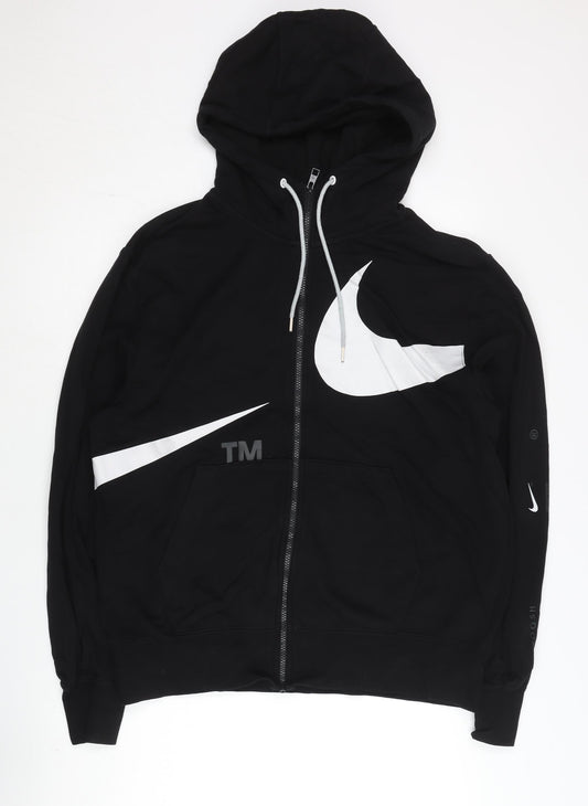 Nike Men's XL Black Full Zip Hoodie Graphic Sportswear