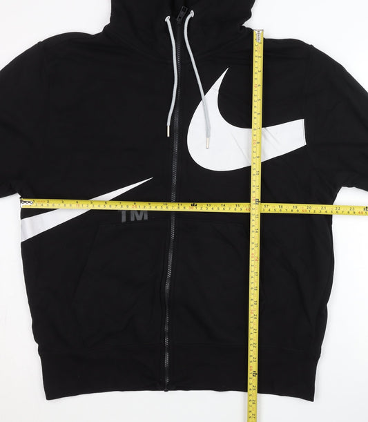 Nike Men's XL Black Full Zip Hoodie Graphic Sportswear