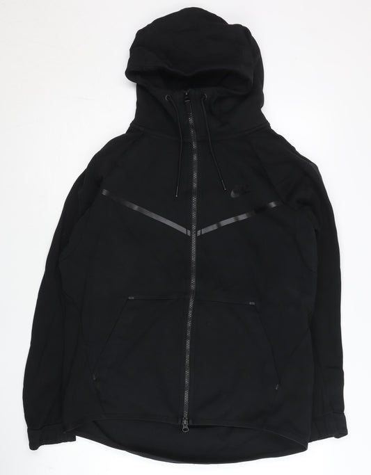 Nike Men's Black Full Zip Hoodie Size L Knit Cotton Blend