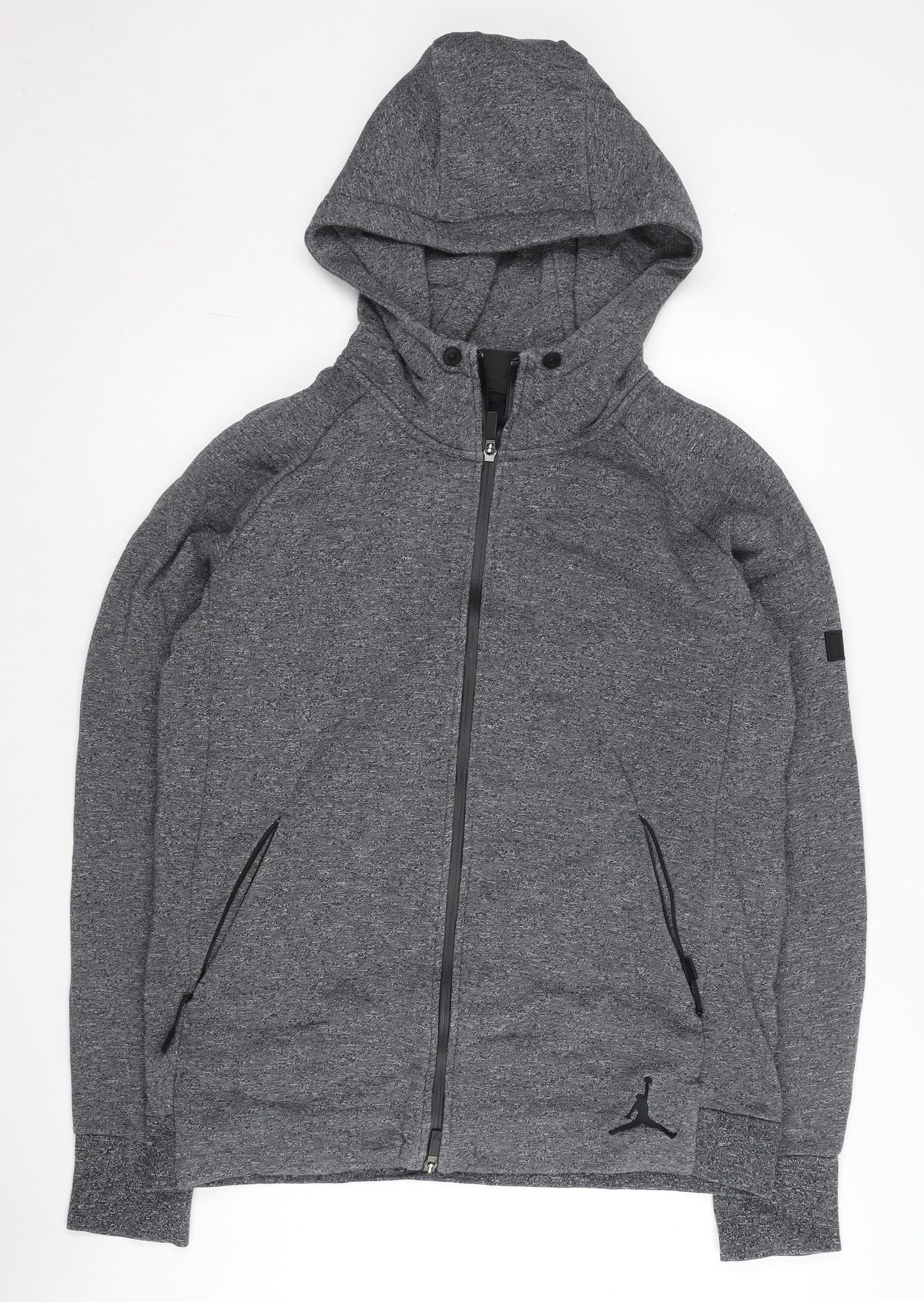 Nike Jordan Mens Grey Full Zip Hoodie L Sports Basketball