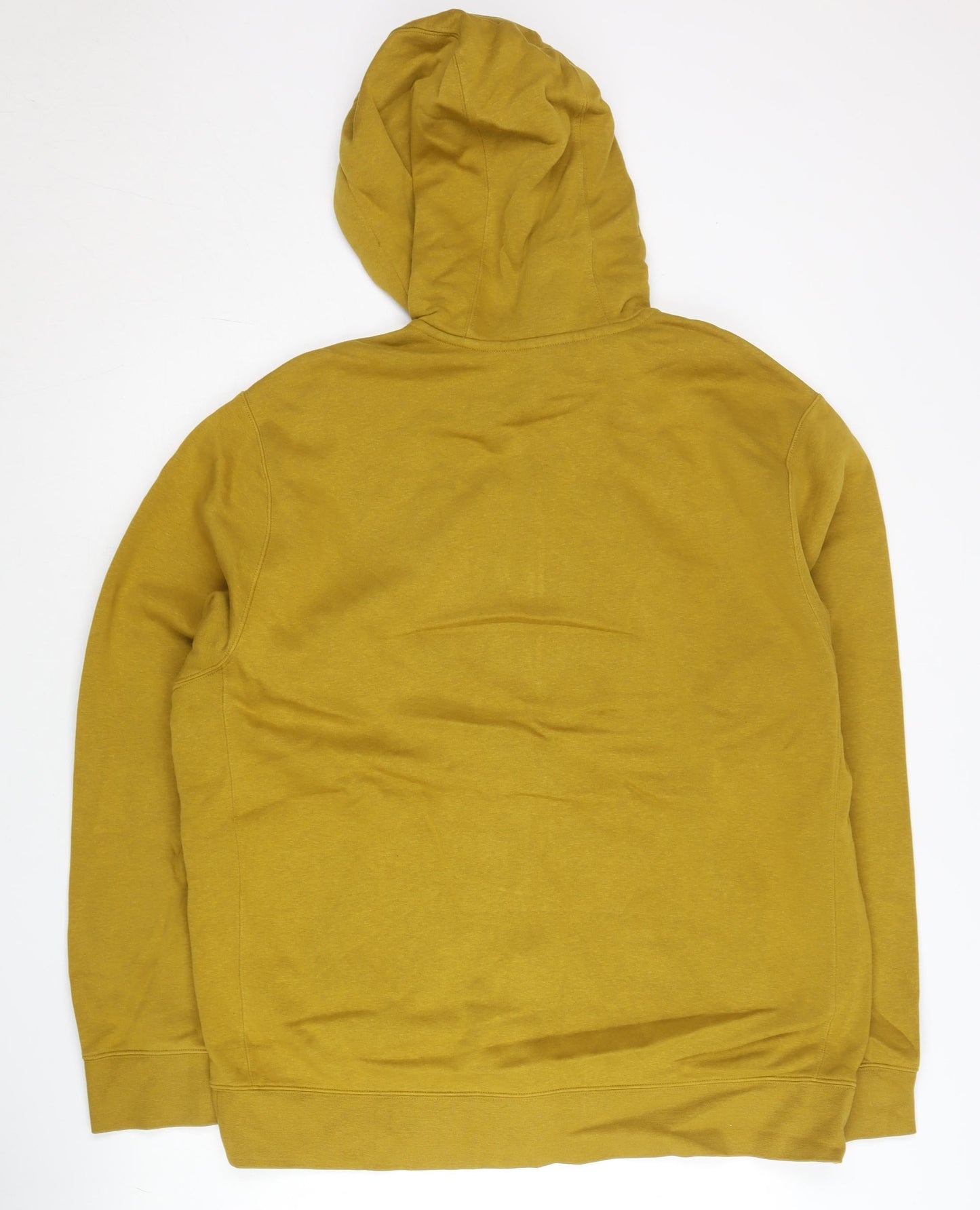 Nike Men’s Yellow Full Zip Hoodie 2XL Regular Fit Jersey Cotton