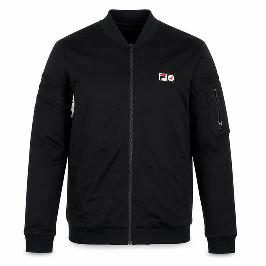 FILA Men’s Black S Basic Full Zip Logo Activewear Jacket