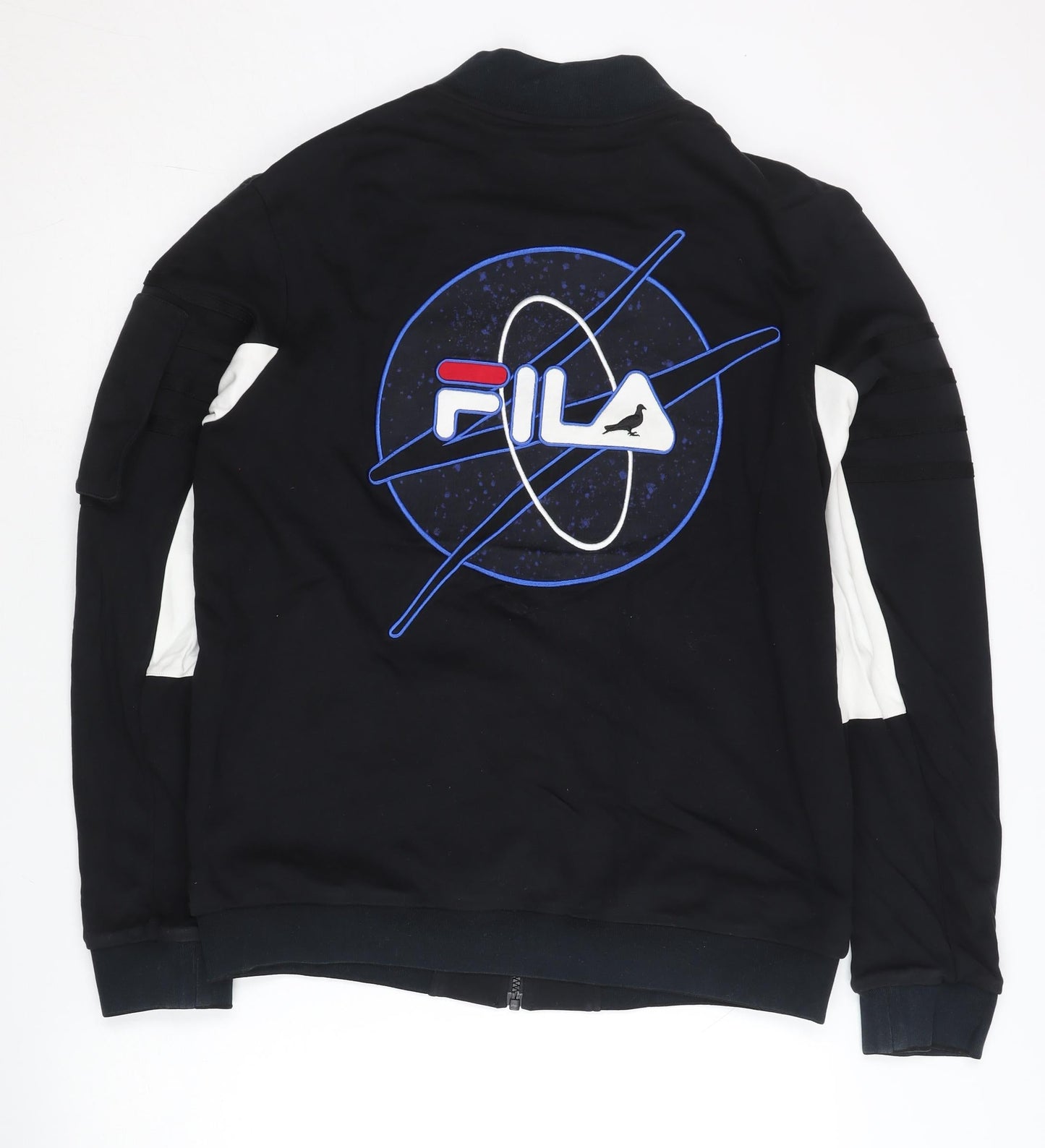 FILA Men’s Black S Basic Full Zip Logo Activewear Jacket