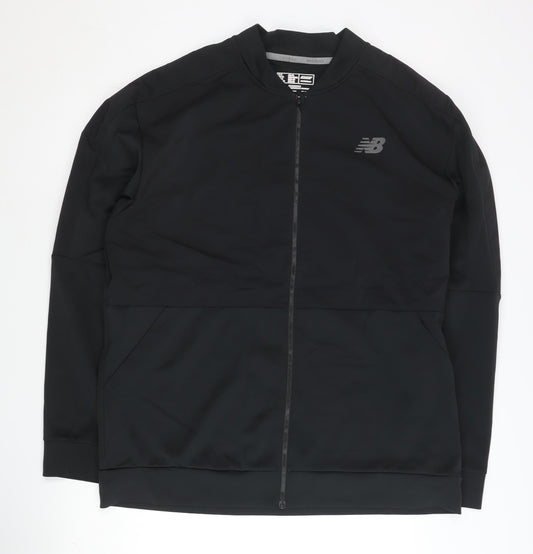 New Balance Mens Black XL Track Jacket Athletic Fit Full Zip