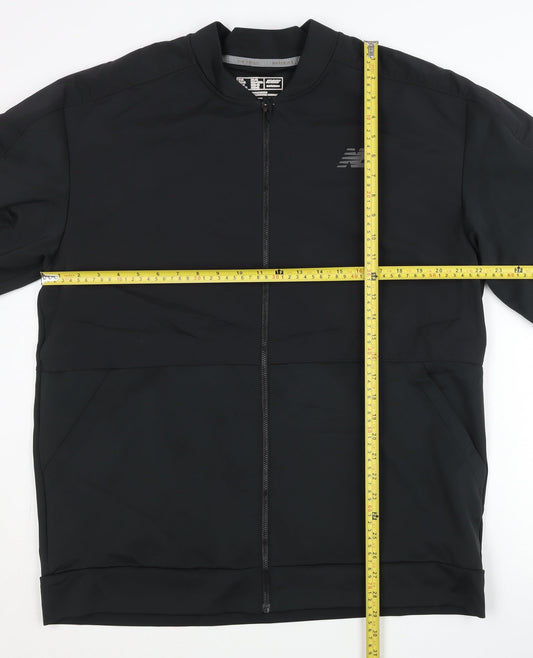 New Balance Mens Black XL Track Jacket Athletic Fit Full Zip