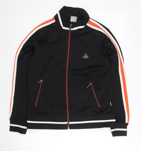 PEAK Womens Black XS Track Jacket Full Zip Colourblock Sportswear