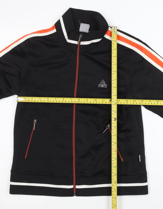 PEAK Womens Black XS Track Jacket Full Zip Colourblock Sportswear