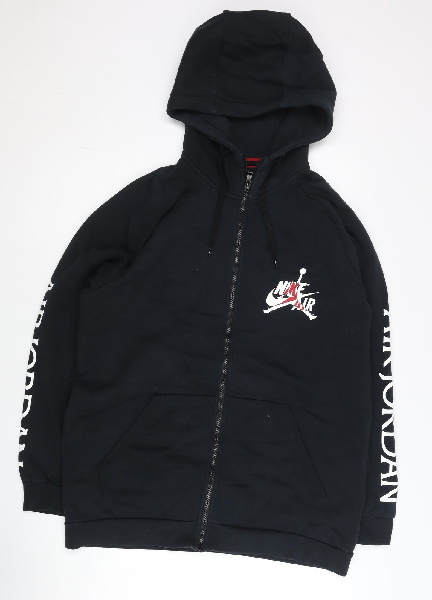 Nike Jordan Men's Black XL Full Zip Hoodie Air Logo Sportswear