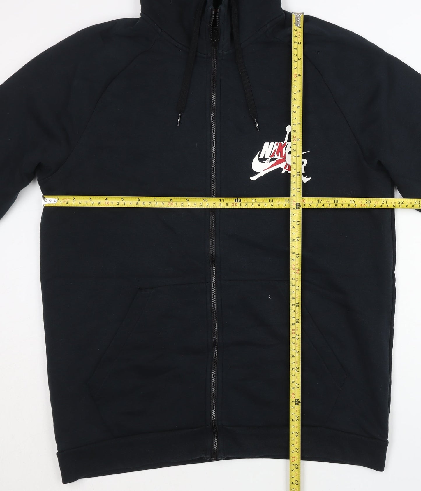 Nike Jordan Men's Black XL Full Zip Hoodie Air Logo Sportswear