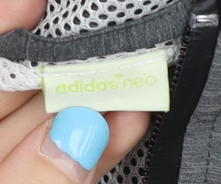 adidas neo Mens Grey M Windbreaker Hooded Jacket Lightweight