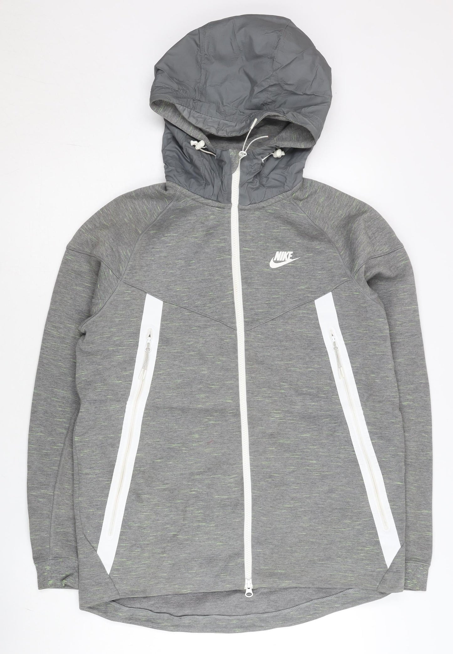 Nike Men’s Grey M Track Jacket Hooded Full Zip Lightweight Sportswear
