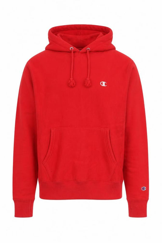 Mens UK S Regular Champion Red Pullover Hoodie